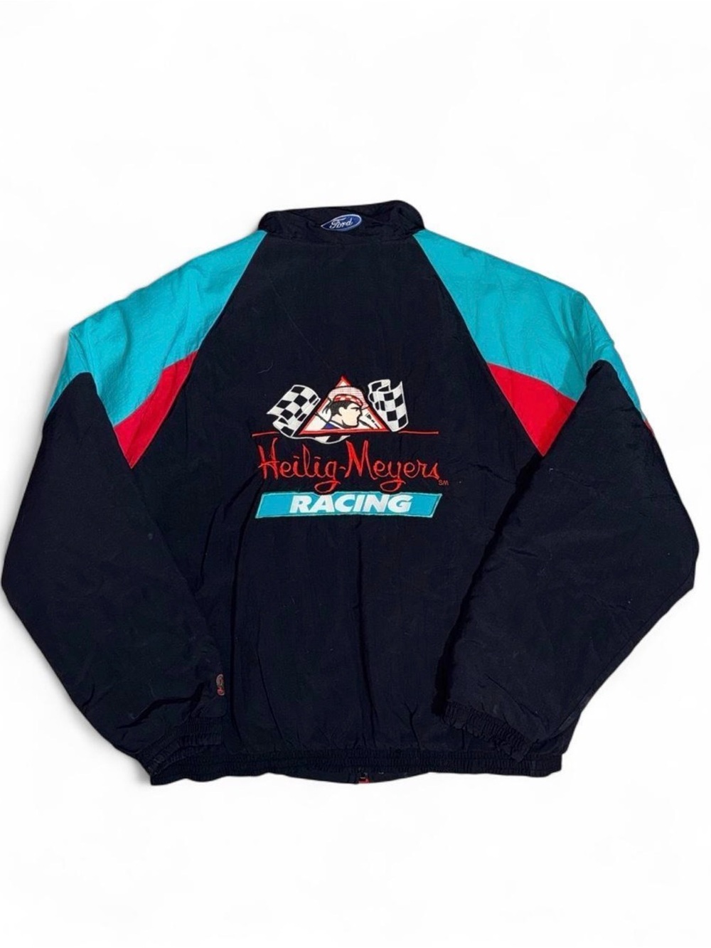 Vintage 90s Heilig Meyers Racing NASCAR #90 Ford Jacket - Picture 2 of 5